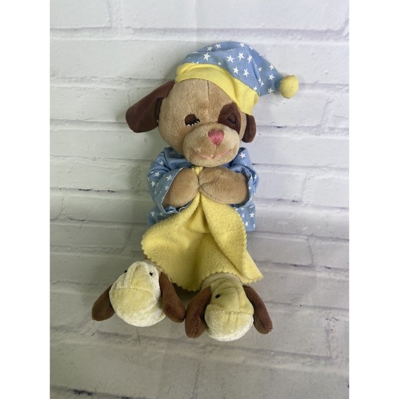 Goffa Dog Puppy in Pajamas Sleeping With Lovey Hat Slippers Plush Stuffed Animal - Picture 1 of 12